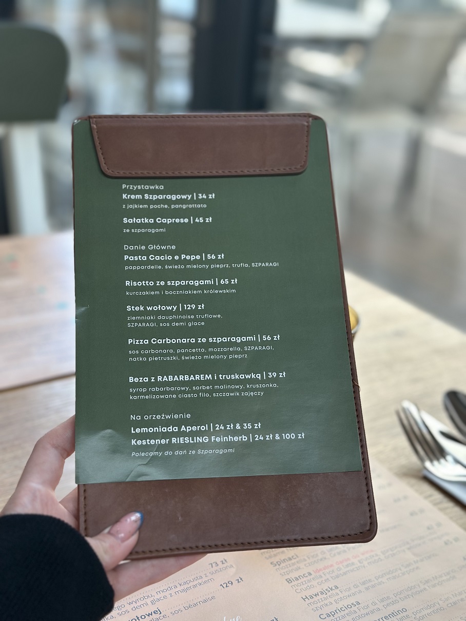 Menu sezonowe w restauracji Eatalia w Kamionkach koło Poznania